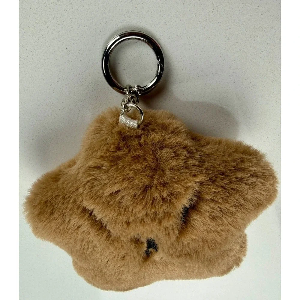 Cute Capybara Plush Keychain Faux Fur Brown Animal Bag Charm Kawaii Accessory